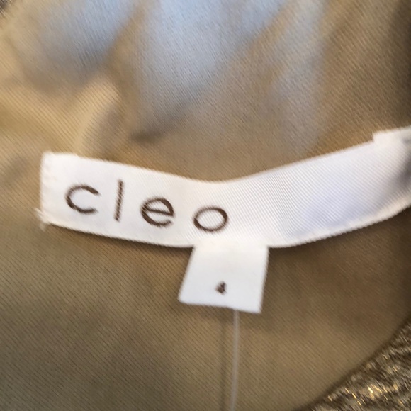BNWT Gold Shinmer Cleo Dress Size 4 - Picture 5 of 6